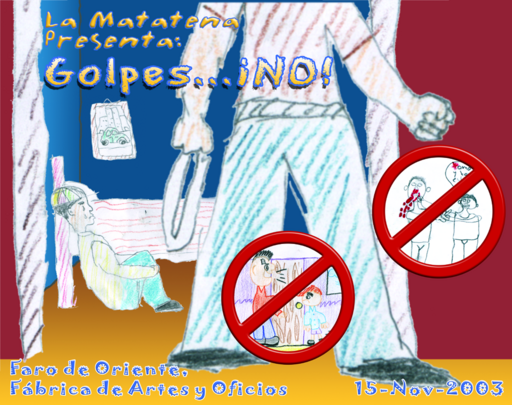 Cartel de ¡Golpes NO!