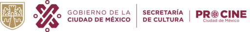 Logo de Secretaría de cultura Ciudad de Mécico Pro Cine y Red de Faros